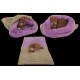 Marysa pelíšek 3v1 pro kočky, DE LUXE, béžový/fialový, velikost XL