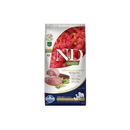 N&D GF Quinoa DOG Weight Mngmnt Lamb & Broccoli 7kg