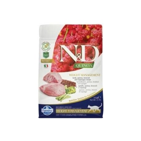 N&D GF Quinoa CAT Weight Mngmnt Lamb & Broccoli 300g