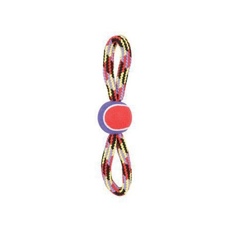 Hračka pes TENNIS BALL ROPE osmička 36cm Zolux