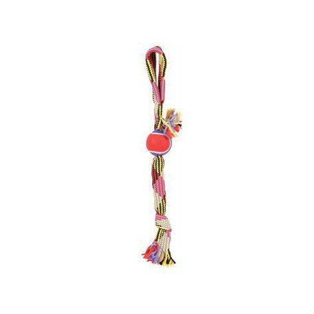 Hračka pes TENNIS BALL ROPE laso 50cm Zolux