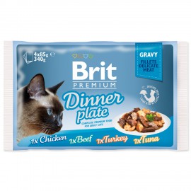 Kapsičky BRIT Premium Cat Delicate Fillets in Gravy Dinner Plate 340g