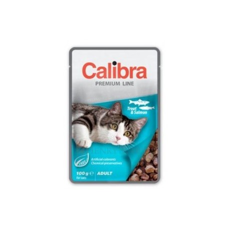 Calibra Cat kapsa Premium Adult Trout & Salmon 100g